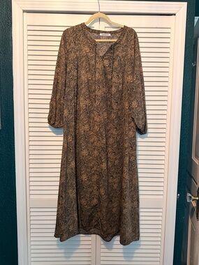 Boutique  Brown Animal Printed Maxi Dress